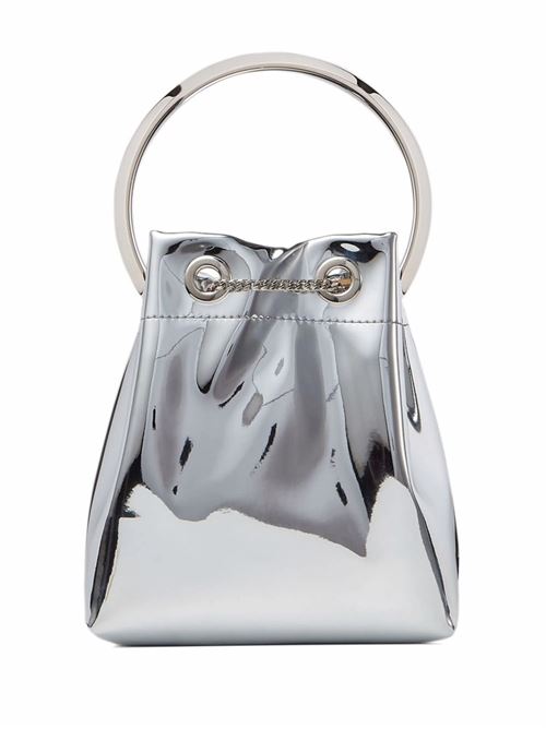 Borsa con placca con logo effetto metallico Jimmy Choo | BONBONXVKSILVER